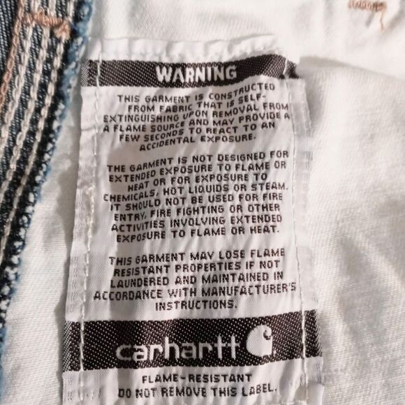 Carhartt Carpenter Flame Resistant Cat 2 Big Guy Jeans sz 44x32 - Picture 10 of 10